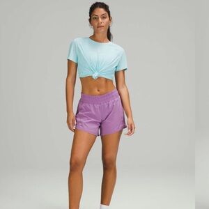 NWT Lululemon Track That Short 5” WISP Size 10 (Wisteria Purple)